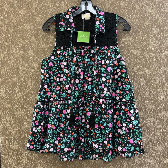 kate spade Tops - 🔥🔥🔥NEW Kate Spade Greenhouse Lace Yoke Floral Cotton Silk Blended Blouse